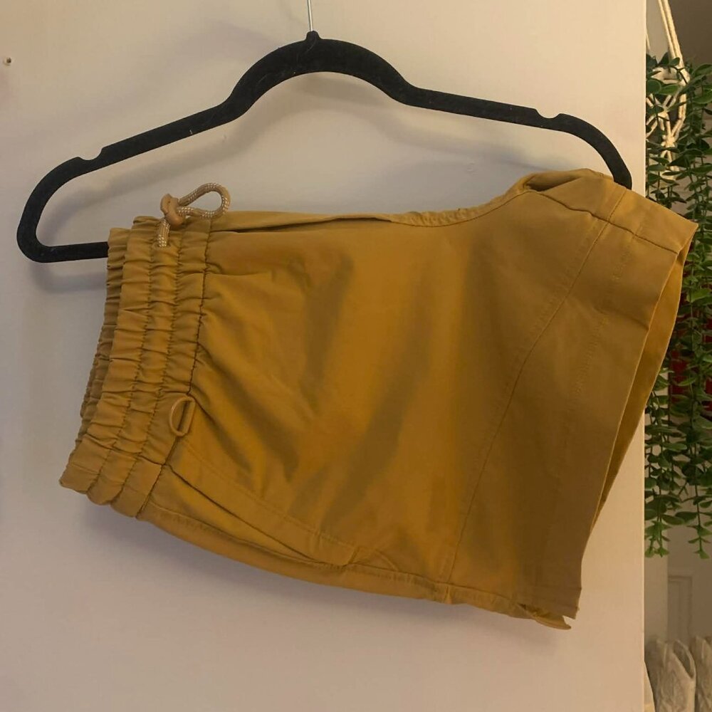Gorpcore Golden Khaki Hiking Athletic Shorts